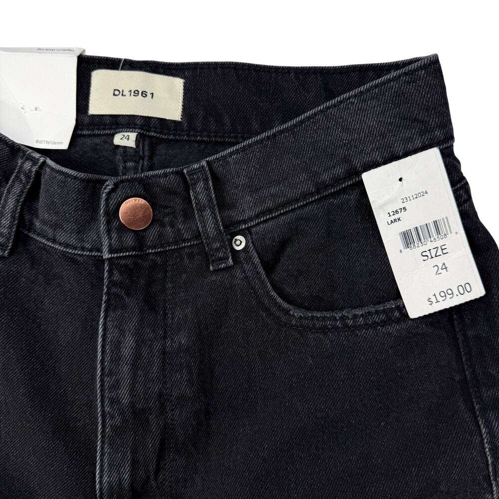NWT DL1961 Hepburn Wideleg 27" Distressed Jean Size 24 Lark - Picture 5 of 11